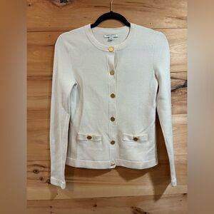 Banana Republic Cream Cardigan with Gold Buttons